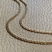Vintage 18k gold pressed curb link necklace - 17.7 inch length