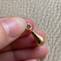 Vintage Swedish 18k gold droplet pendant, Maker NSE
