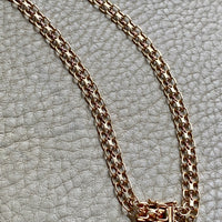 Long 18k gold vintage necklace - Slinky x-link by Tore Clareus - 24 inch length