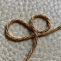 18k Gold Vintage Foxtail(!) Spiral Link chain necklace - 18.5 inch length