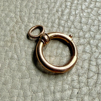 14k Gold Antique English Large Bolt Clasp - Excellent for your Pendants/Charms