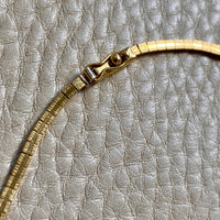 Vintage Omega Link Necklace in 18k Gold- Made in Trissino Italy, 1960s era - 16.5 inch length