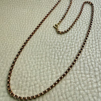 Antique British 18k Gold Belcher Chain Necklace – 21.25 Inch Length