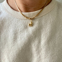 1938 Pressed Curb Link Watch Chain Necklace in 18k Gold - 15.6 inch length