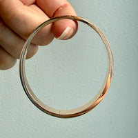 1960s era Vintage Danish 14k Gold Hinged Bangle Bracelet – 7 inch Interior Circumference