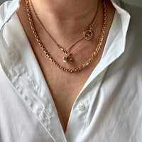 1899 Antique Swedish 18k Gold Curb Link Watch Chain Necklace - 15.8 inch length