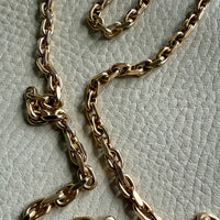GOLD CHONK! 63g, 5mm width, Vintage Biker Link Necklace - Solid 14k gold- 23.7 inch length