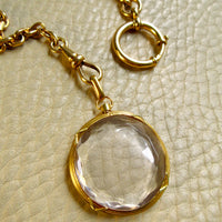 French antique 18k gold pool of light locket