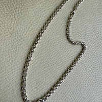 Chubby Vintage Silver British Rolo Link Necklace- 18 inch length