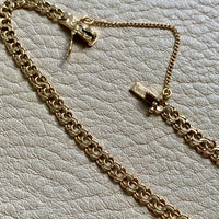 1944 Delicate 18k double-link solid gold bracelet - Göteborg, Sweden - 7.5 inch length