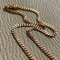 1968 Swedish Vintage Graduated curb necklace in 18k gold - 17.7 inch length