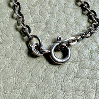 Midcentury era Silver Articulated Fish Pendant Necklace - 27.8 inch length