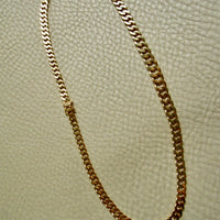 1978 Swedish Vintage 39g Tapered Curb Link Necklace 18k Gold – 19.5 Inch Length
