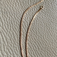 18k gold handmade vintage Swedish graduated curb link necklace - Stunning LONG 30 inch length - made 1957-1963