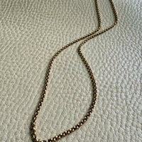 Vintage 9k Gold Rolo Link Chain Necklace - 18.8 inch length
