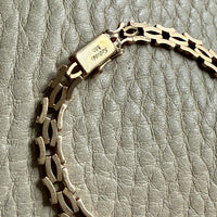 Supple Snakey Brick Link Necklace in 14k gold - Midcentury era Danish - 17.3 inch length