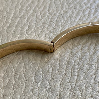 Midcentury era Scandinavian vintage 18k Gold hinged bangle