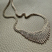 Supple Snakey Brick Link Necklace in 14k gold - Midcentury era Danish - 17.3 inch length
