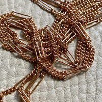 Swedish Antique Longuard Chain as Double Length Necklace in 18k gold - 21 inch length