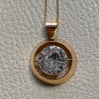 1964 Vintage Finnish Large Faceted Spinel Pendant Necklace by Pekka Ilmari Aulin in 14k Gold - 15.75 inch length