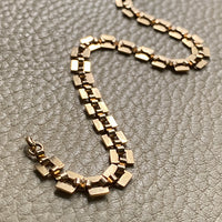Checkerboard link bracelet in 18k gold - Swedish vintage 1940 - 8.2 inch length