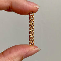 1915 Antique Chain Link Brooch Pin 18k Gold - 1.25 inch length