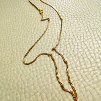 Scandinavian Vintage 18k Gold Pressed Curb Chain – 18.25 Inch Length