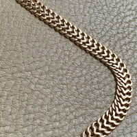 1956 Swedish vintage Herringbone bracelet in 18k gold - 7.8 inch length