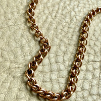 Vintage Swedish 18k Gold Spiral Link Chain Necklace – 17.25 Inch Length