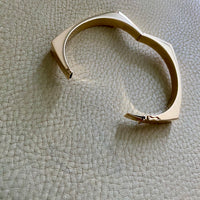 Incredible!! Danish 14k gold geometric hinged bangle - Midcentury era - by Bernhard Hertz