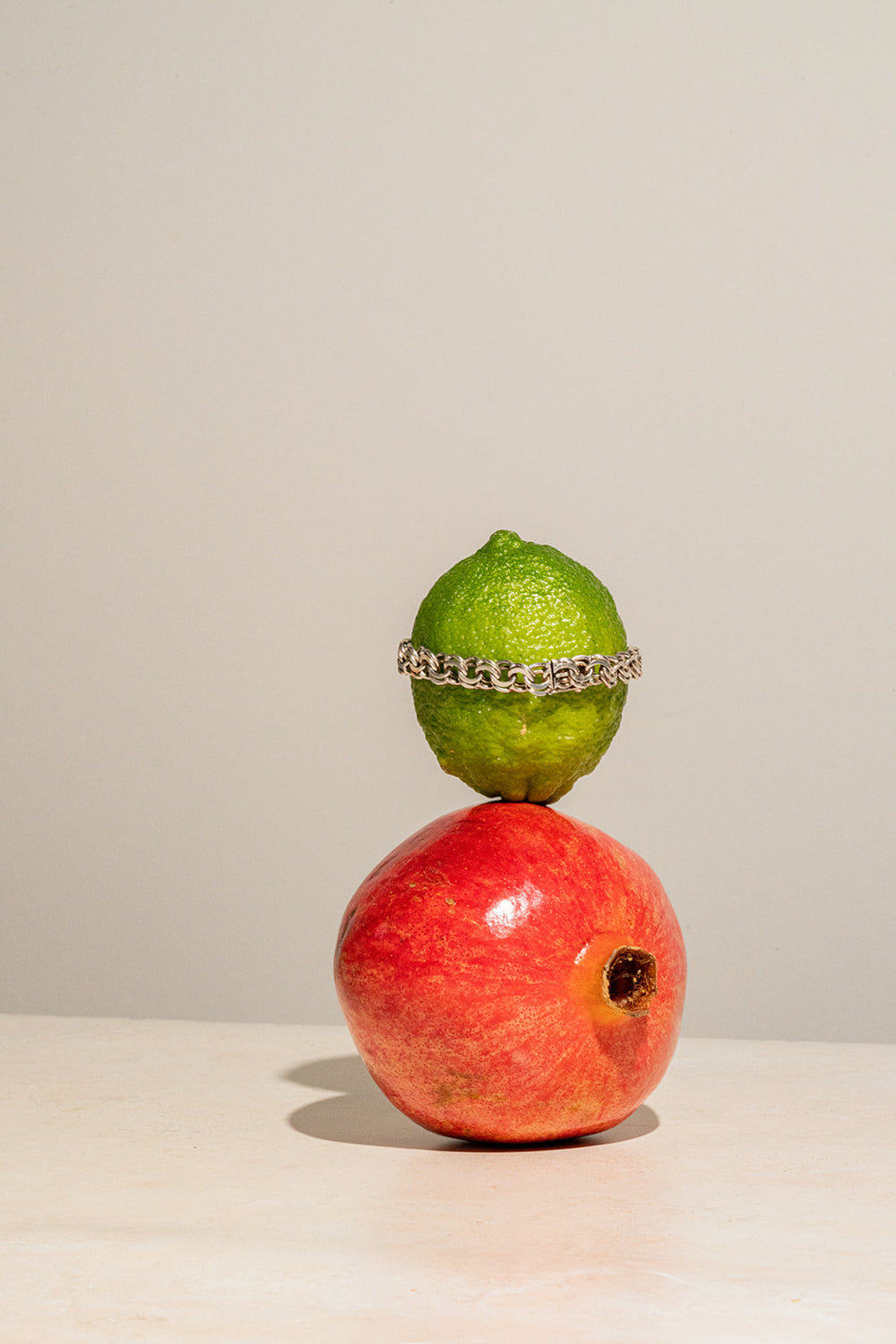 Vintage Scandinavian double link bracelet in silver - 7.4 inch length