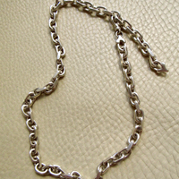 Vintage Sterling Silver Chunky Biker Link Chain Necklace – 20 Inch Length