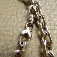 Vintage Sterling Silver Chunky Biker Link Chain Necklace – 20 Inch Length