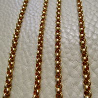 1986 - Vintage 18k Gold Long Length Rolo Link Necklace - 34.7 inch length