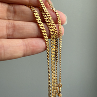 1923-1965 Swedish 18k gold pressed curb link necklace, graduated width - 17.3 inch length