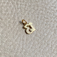 18k gold Swedish vintage charm or pendant - Number '13'