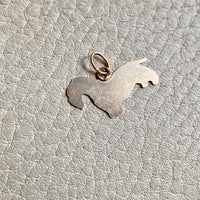 14k gold vintage charm or pendant - Schnauzer