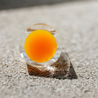 Vintage Siv Lagerström Orange Optical Acrylic Ring – Size 5.5