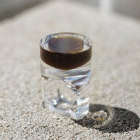 Vintage Siv Lagerström Chocolate Brown Optical Acrylic Ring – Size 5