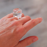 Vintage Siv Lagerström Clear Acrylic Ring – Size 7.25
