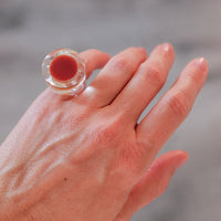 Vintage Siv Lagerström Layered Color Acrylic Ring – Size 5