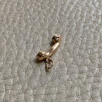 18k gold landline telephone handset pendant or charm