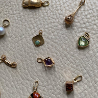 18k gold landline telephone handset pendant or charm