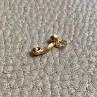 18k gold landline telephone handset pendant or charm