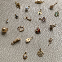 18k gold landline telephone handset pendant or charm