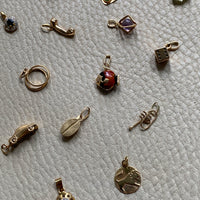 18k gold landline telephone handset pendant or charm