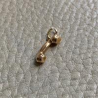 18k gold landline telephone handset pendant or charm