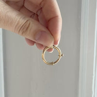 18k Gold Antique Large Bolt Clasp - Excellent for your Pendants/Charms