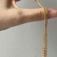 1965 Swedish 18k Gold Necklace - Graduated Double Link Chain Necklace - 17.4 inch length