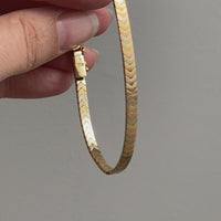 SLEEK! 18k gold tri-color vintage chevron pattern bracelet - 7 inch length